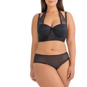 Smart & Sexy Black Lace Halter Balconette Bra 42DD + Curvy Lace Bikini